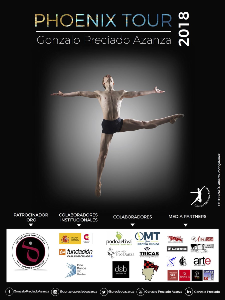 preciadoazanza's tweet photo. Official Poster of my new Solo Tour #PhoenixTour2018!

@casadanza1 @CajaInmaculada @onedanceuk @EmbajadaEspRiga @Podoactiva @dancesocksbcn @ArtezblaiTeatro @artexcelencias @DanzadanceOrg @SPENDINmagazine @ABCDanzar @dancetribenet @Elitedance @SpainByMe @ProyectoVERdanz https://t.co/ekphrL6Lxz