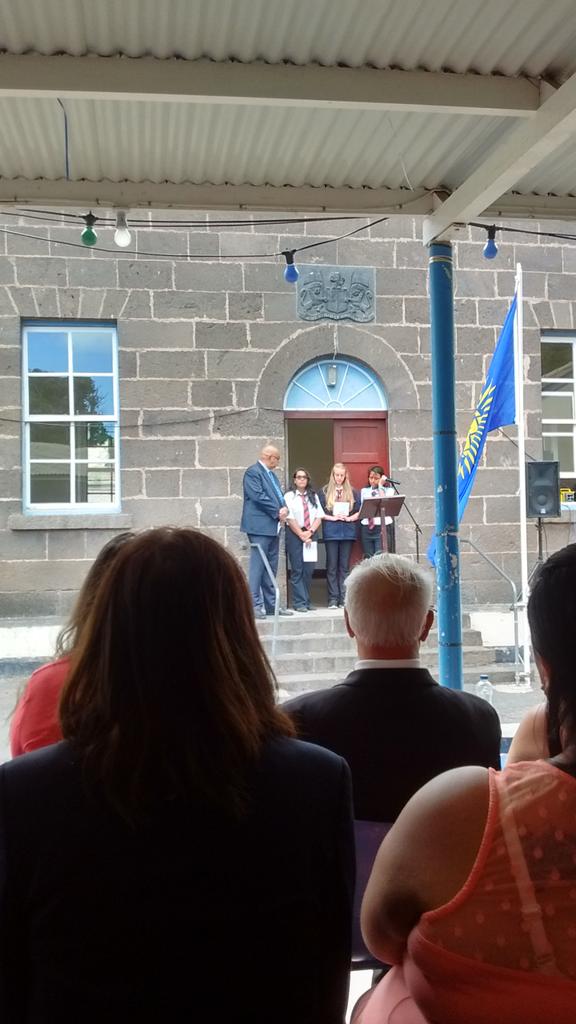 Visit_St_Helena's tweet photo. Big turnout for the #Commonwealth day events. Lots of excitement about the team leaving for the games on Saturday. https://t.co/u3iDqSV5IW