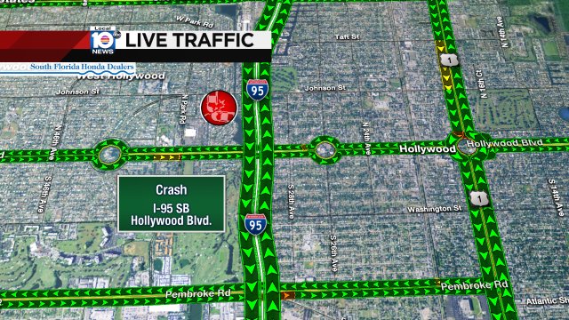 CRASH: I-95 SB & Hollywood Blvd. #TRAFFIC https://t.co/ieftPSRHAa