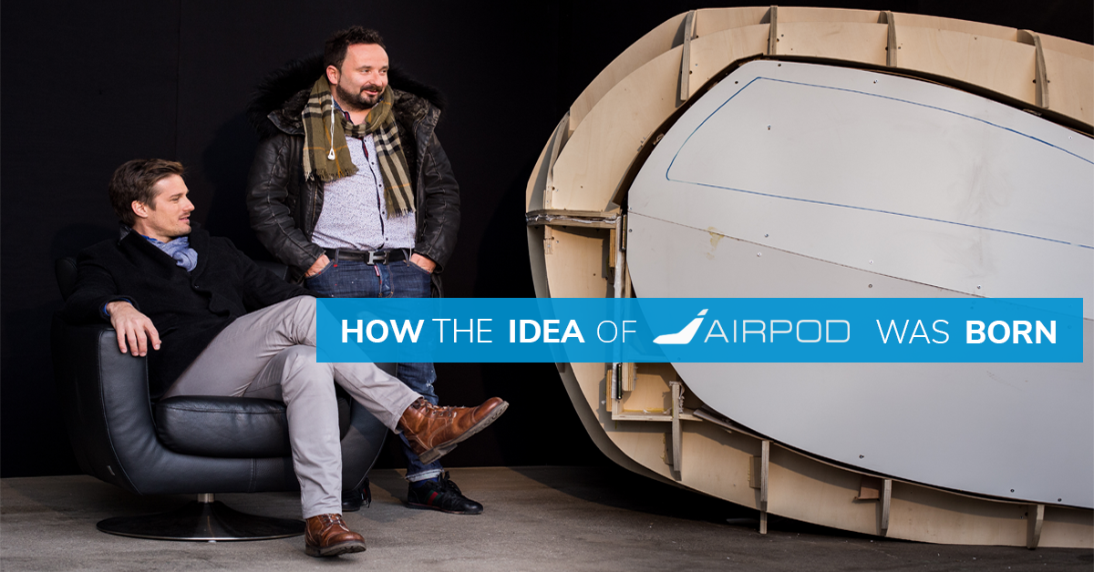 airpod_project's tweet photo. From an idea to realization. Mihael Meolic shared the nerve wrecking story about being stuck at the airport, waiting for a connecting flight with Grega Mrgole. They decided to build something that would change travelling and layovers. ✈️ https://t.co/kbrGZzLbJ1 ✈️ https://t.co/4H2R503wsF