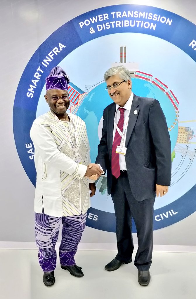 KEC_Intl's tweet photo. Thank you Mr. Dona Jean-Claude Houssou, Hon'ble Minister of Energy, Republic of #Benin and team for visiting our stall. It was a pleasure interacting with you @ELECRAMA2018
#KECatELECRAMA #ELECRAMA2018 #FutureIsElectric https://t.co/dAnMoQNXsH