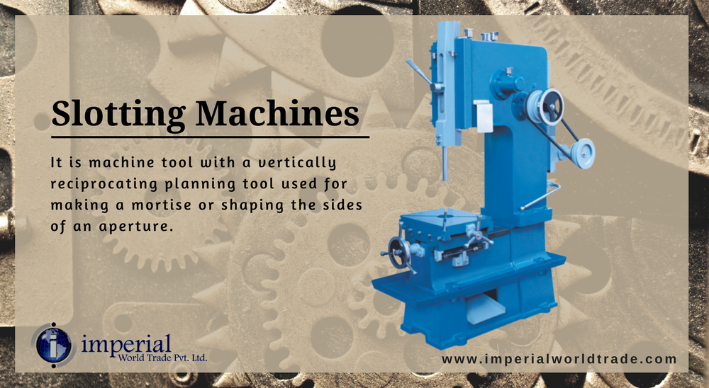 ImperialWTPL's tweet photo. Slotting Machines!
It is machine tool with a vertically reciprocating planning tool used for making a mortise or shaping the sides of an aperture.
Buy Now @ https://t.co/4qgIorgPfk
#SlottingMachine #Engineering #Hardware #Tools #Machinery #Manufacturers #ImperialWorldTrade https://t.co/hfhUMVbVSW