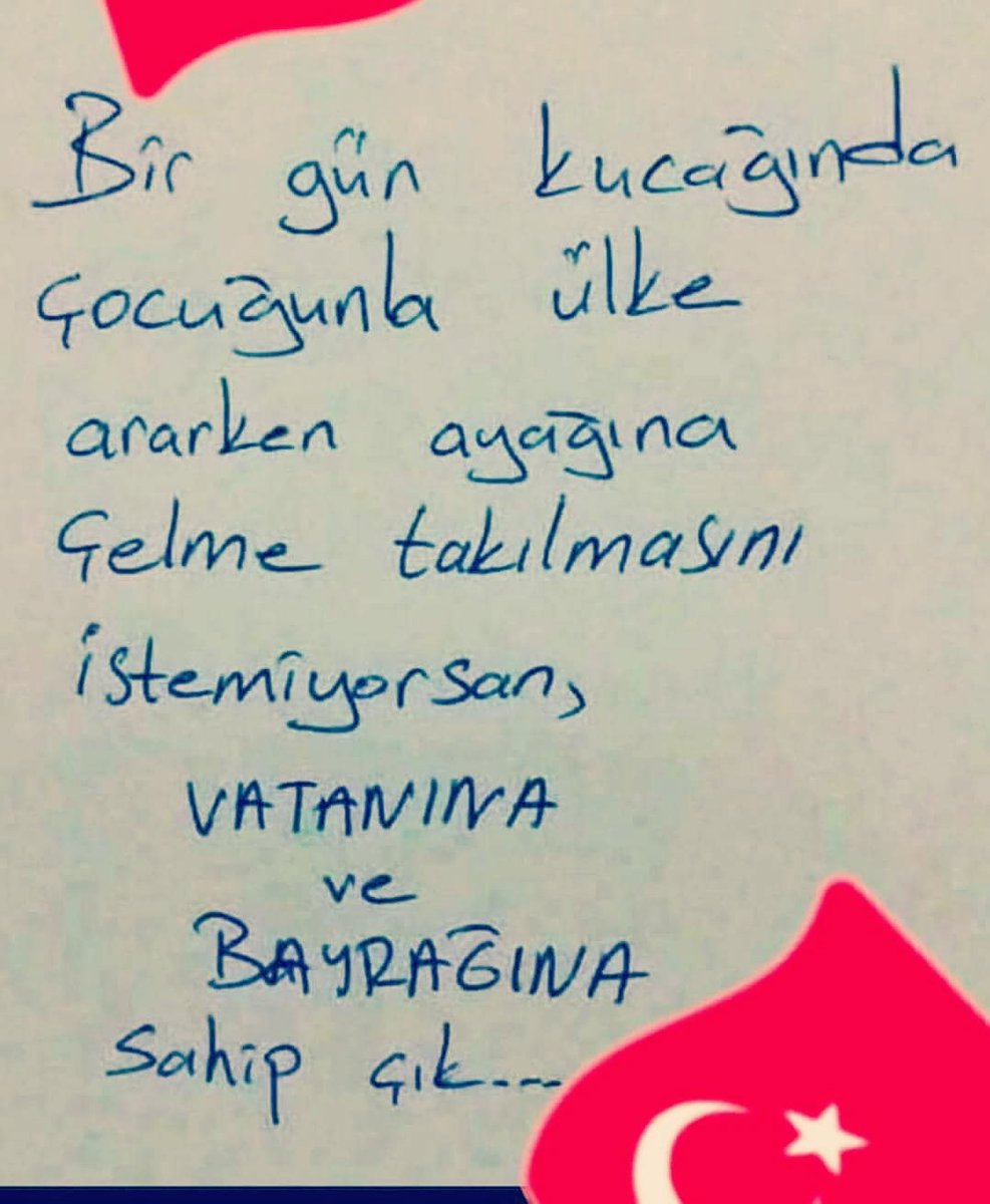 Mahmuthdayibyk1's tweet photo. Bir Gün Kucağında
Çocuğunla Ülke
Ararken Ayağına
Çelme Takılmasını
İstemiyorsan,
VATANINA
VE BAYRAĞINA🇹🇷🇹🇷🇹🇷
SAHİP ÇIK...
#vatan #milllet #bayrak #sancak #türk #türkiye #türkmilleti #istanbul #izmir #ankara #başkent #turan #türkordusu #türkocagı #İstanbul #bayrağınasahipçık https://t.co/LEROxybkCe