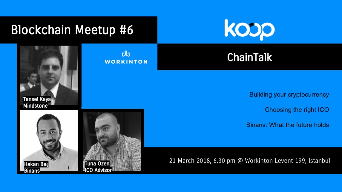 Fintech_TR's tweet photo. #BlockchainMeetupSeries #6 @koophub @Workinton
- How to build your #cryptocurrency ?
- Choosing the right #ICO
- @binanscom : What the future holds
Register now: https://t.co/APY49qGPHn
@tanselkaya @hakanbas
#blockchain #cryptonotes #ICO #exchange https://t.co/iM8zxWtn9R