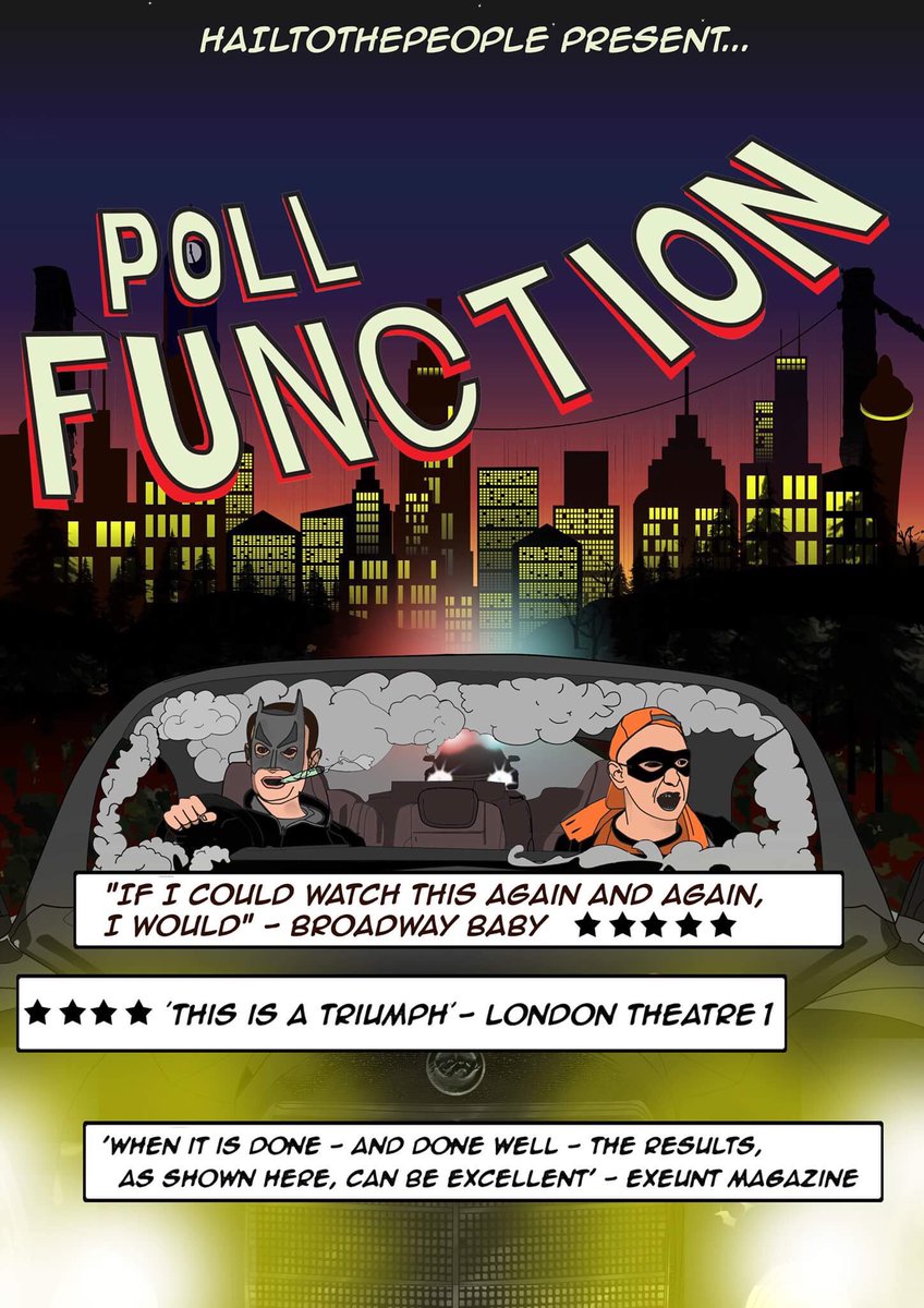 WardrobeTheatre's tweet image. #PollFunction coming 28-30 March - @hailtothepeople present a hilarious and empathic exploration of youthful hedonism and social responsibility, a  new play by @GregBryn #WINNER of Pleasance Indie Award for Best  Theatre Newcomer 2017 thewardrobetheatre.com/livetheatre/po…