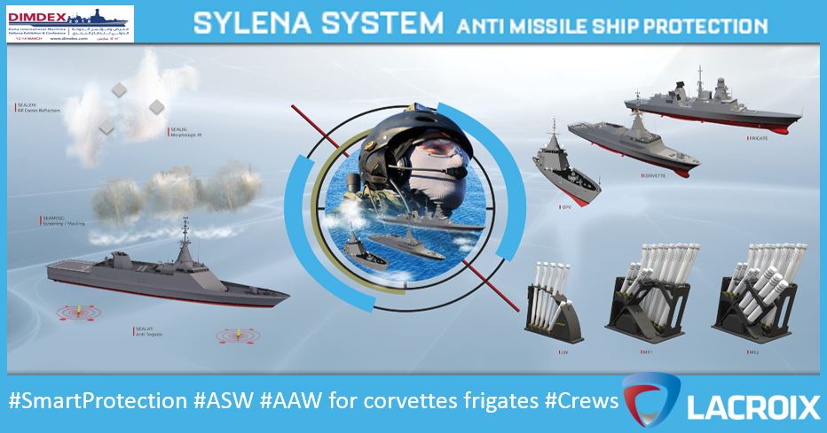 LACROIX_Defense's tweet photo. #DIMDEX2018 Day 1 come & see us booth H4-109 on the #FrenchPavilion organized by @Gican_InduNav to Discover #Sylena #DLS #AAW via
#CornerReflectors #InfraRed #decoys #ASW & #AntiTorpedo via #SEALAT to meet Worldwilde Navies’ requirements more https://t.co/9avgkChCfc https://t.co/PmE3CFxozt