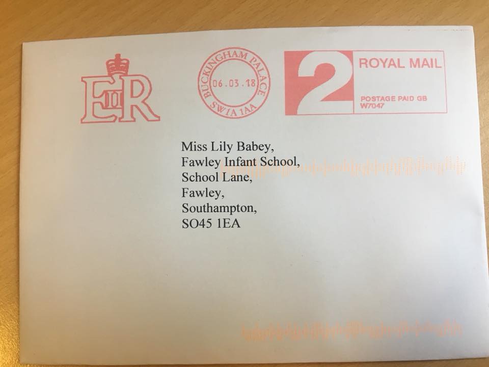 tweeterowl's tweet photo. We were so excited  when a very special letter arrived! Lily wrote to Prince Harry in Letterbox Club and received a reply today in the post #royalwedding https://t.co/MKwCqbnudg