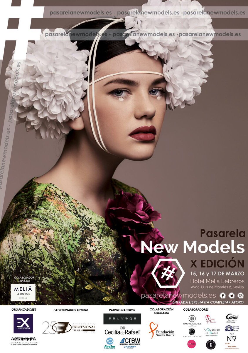 Próximo jueves 15 comienza X Pasarela Newmodels en al que presentamos nuestra última colección el vienes 16 a las 19:00