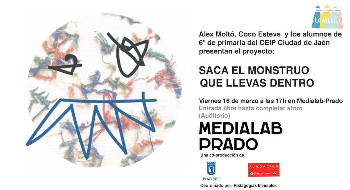Presentamos "Saca el monstruo que llevas dentro" proyecto de <a href="/AlexMolto/">Alex Molto</a> y Coco Esteve para <a href="/levaduramadrid/">Levadura Madrid</a> en <a href="/medialabprado/">Medialab Prado</a> @FBancoSantander