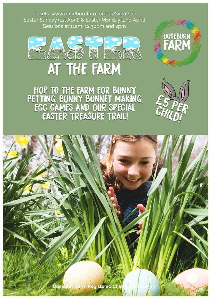 🐰🐰🐰 EASTER AT THE FARM 🐰🐰🐰

Come with the kids, spend time with our bunnies, get involved with all sorts of fun activities and have an eggcelent time this Easter! Our last half-term events sold out within days, so hurry up and grab your tickets here: ouseburnfarm.org.uk/whatson