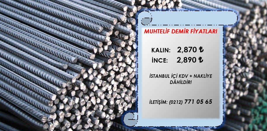Güncel " Muhtelif İnşaat Demir'i " fiyatlarımız ilginize sunulmuştur... 👍🏻