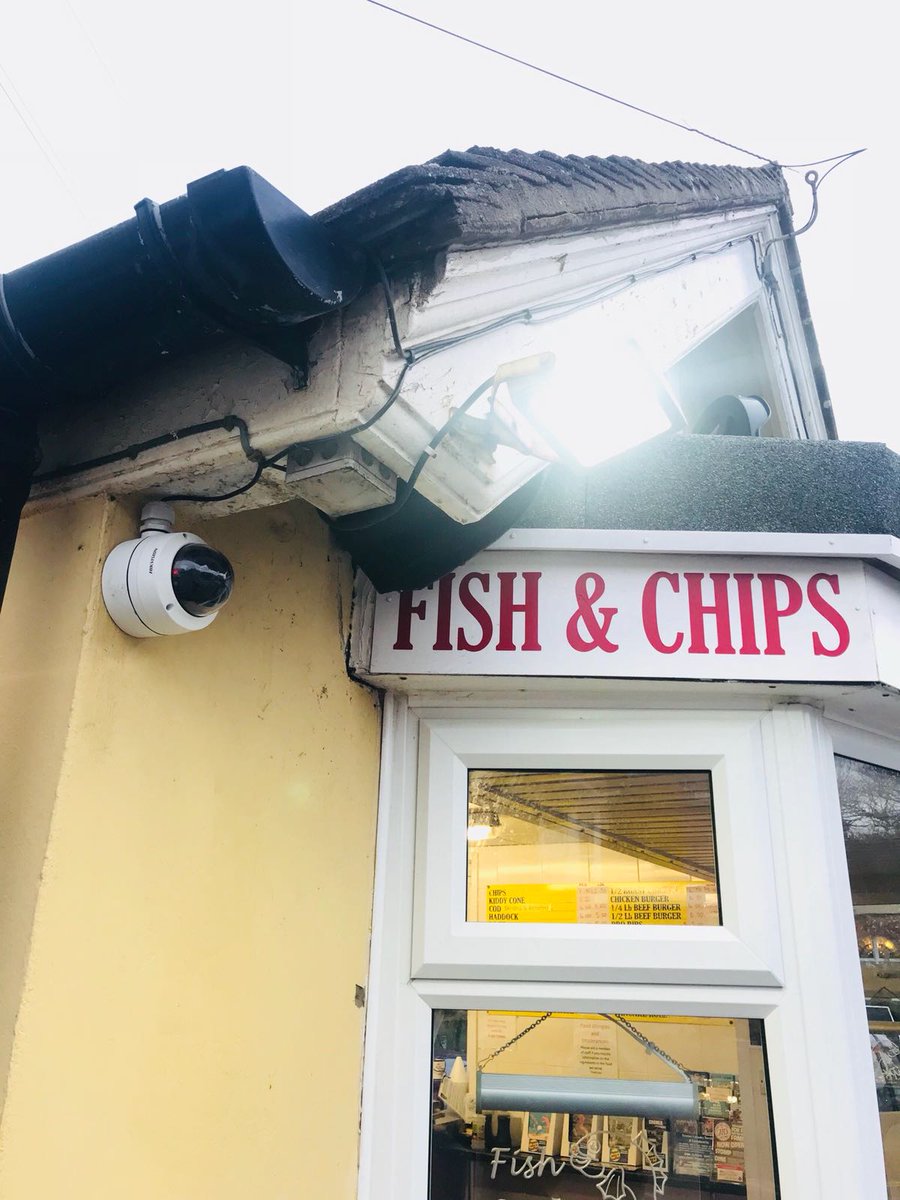 PanaEpos's tweet photo. Nice, neat little install today for the local Village Chippy in Mundesley, ensuring safety for staff and the business. #cctv #fishchipshop https://t.co/d3POJiv0kv