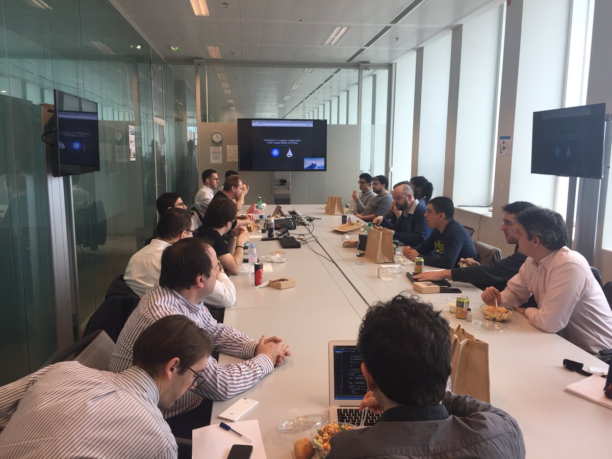 Et c’est parti pour le #BBL sur #Kubernetes et #Istios avec <a href="/dgageot/">David Gageot</a> #SocieteGeneraleBBL