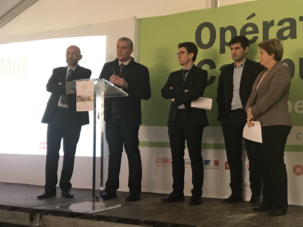 chantal_marion's tweet photo. @Saurel_P #pose de la première pierre du #VillagedesSciences « Merci à Mme Pecresse » #ProjetCampus @Montpellier3m @montpellier_ @montpellier_ Aménagement de la place Eugène Bataillon #continuitepaysagere #espacesverts #bassinshydrauliques #tramway #fluxpietonnier #Urbanisme https://t.co/wfeQj8zolG