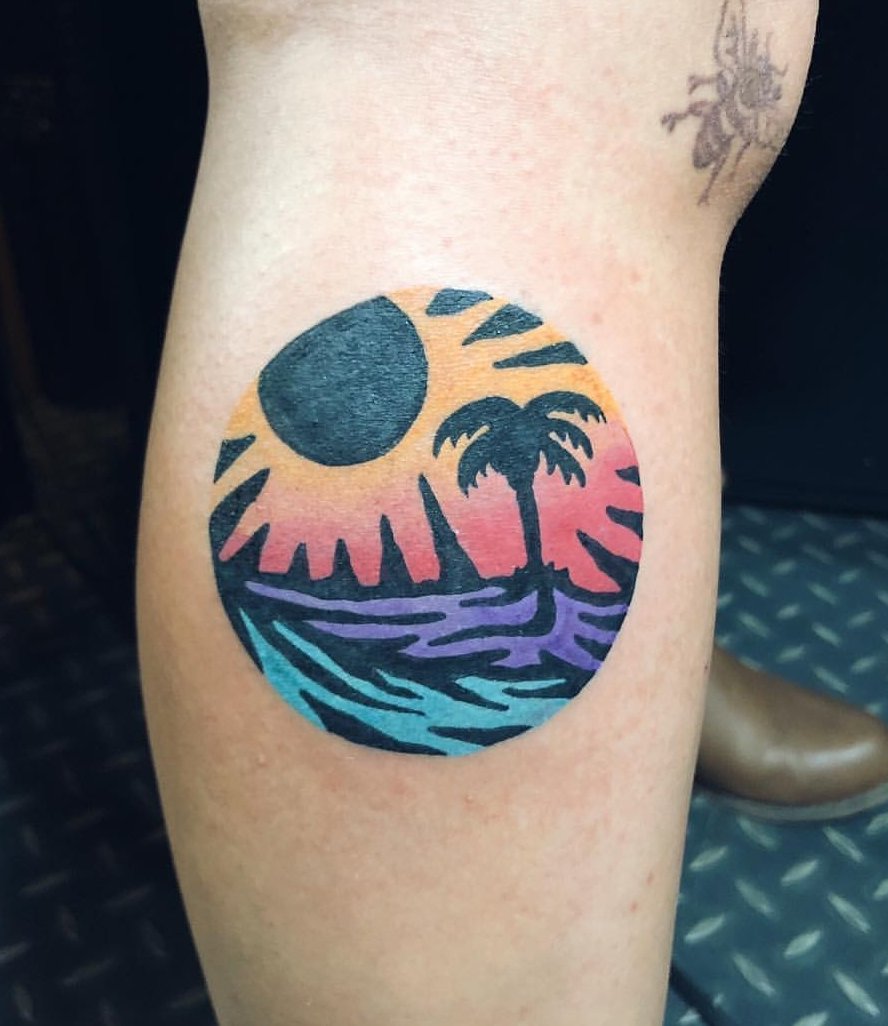#Island #fun #sand and #sun! I just wanna be on the #beach. #Sunburn!  Tat by Annie Concepcion. #ilovehastags