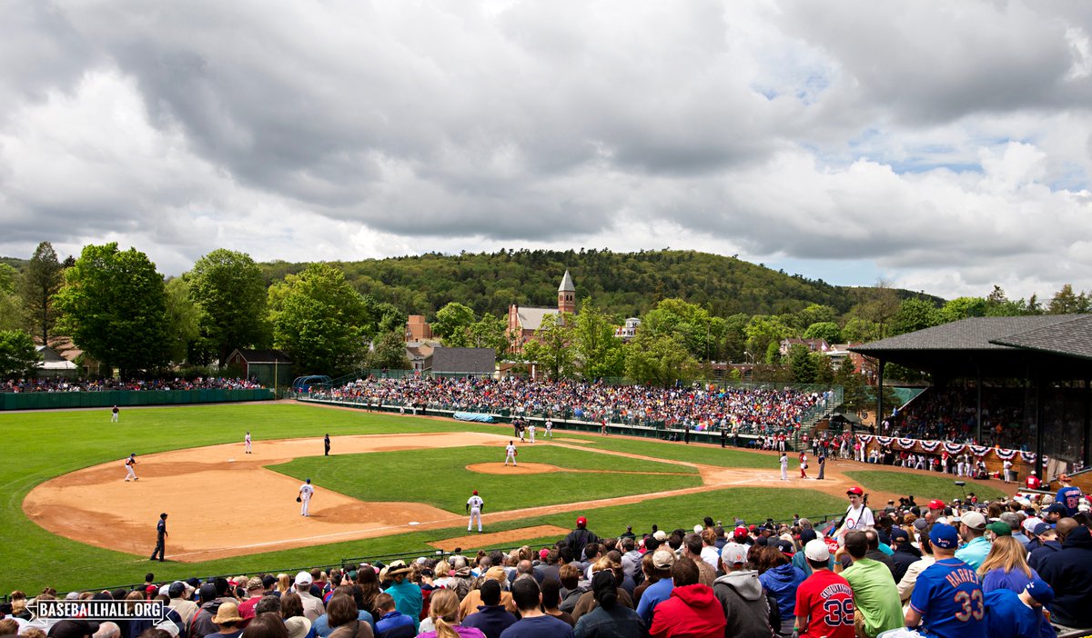 baseballhall's tweet image. Get your tickets now for the May 26 Hall of Fame Classic in Cooperstown! Six Hall of Famers will join players from all 30 MLB teams in the annual legends game at Doubleday Field: prod1.agileticketing.net/websales/pages… (📸: Jean Fruth)