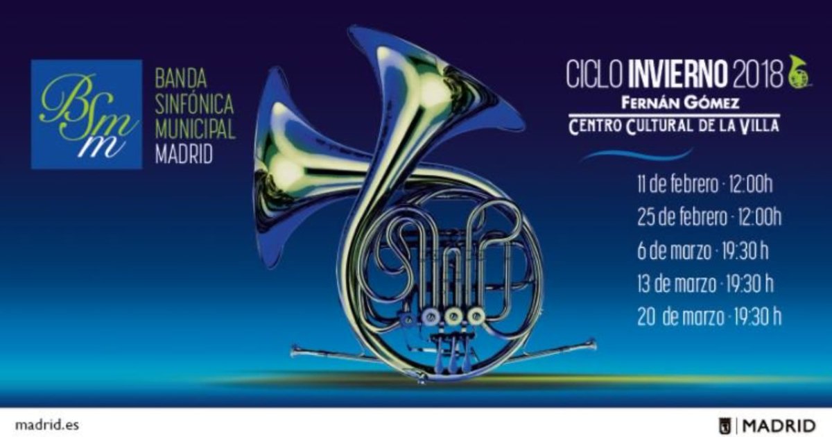 TempoMusicae's tweet image. Mañana la @BSMMadrid dará su penúltimo concierto del #CicloInvierno con todas las entradas del @fernangomezCCV vendidas
El último concierto de la temporada de invierno será el martes 20 de marzo a las 19:30h