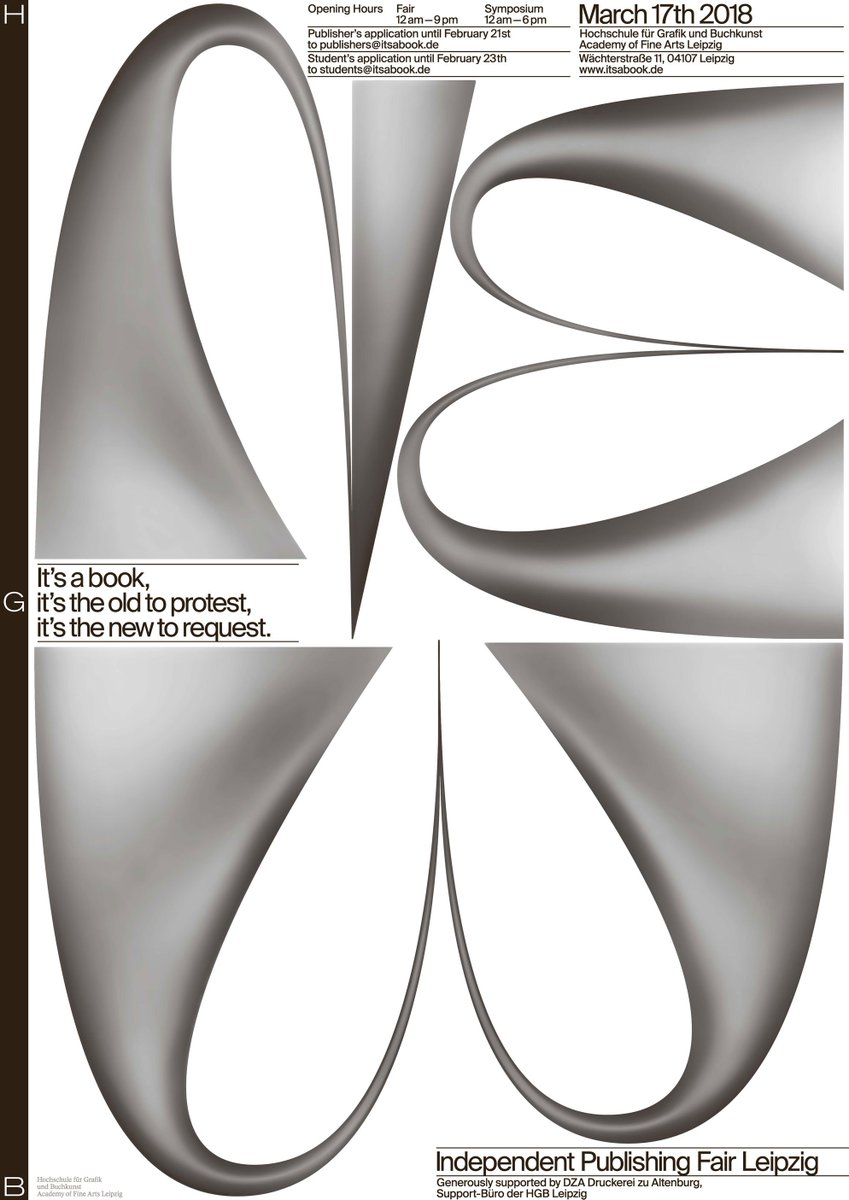 Save the date: March 17th 2018, #HGB Leipzig, It's a book, Independent Publishing Fair Leipzig: itsabook.de