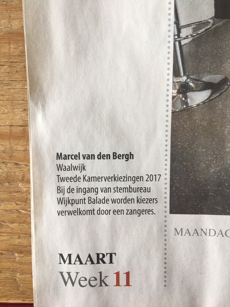 Oeps. In Volkskrant fotokalender...