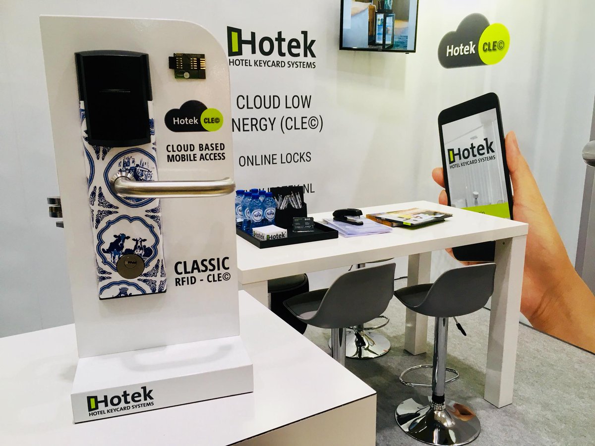 hoteksecuritybv's tweet photo. European launch of Hotek  Cloud Low Energy (CLE) - our cloud based mobile key solution - at Internorga in Hamburg. Visit our stand 104 hall 5. #thetouchofthedutch #wesettrends #frombletocle #hotekiseverywhere https://t.co/BzZSgCe2Y8