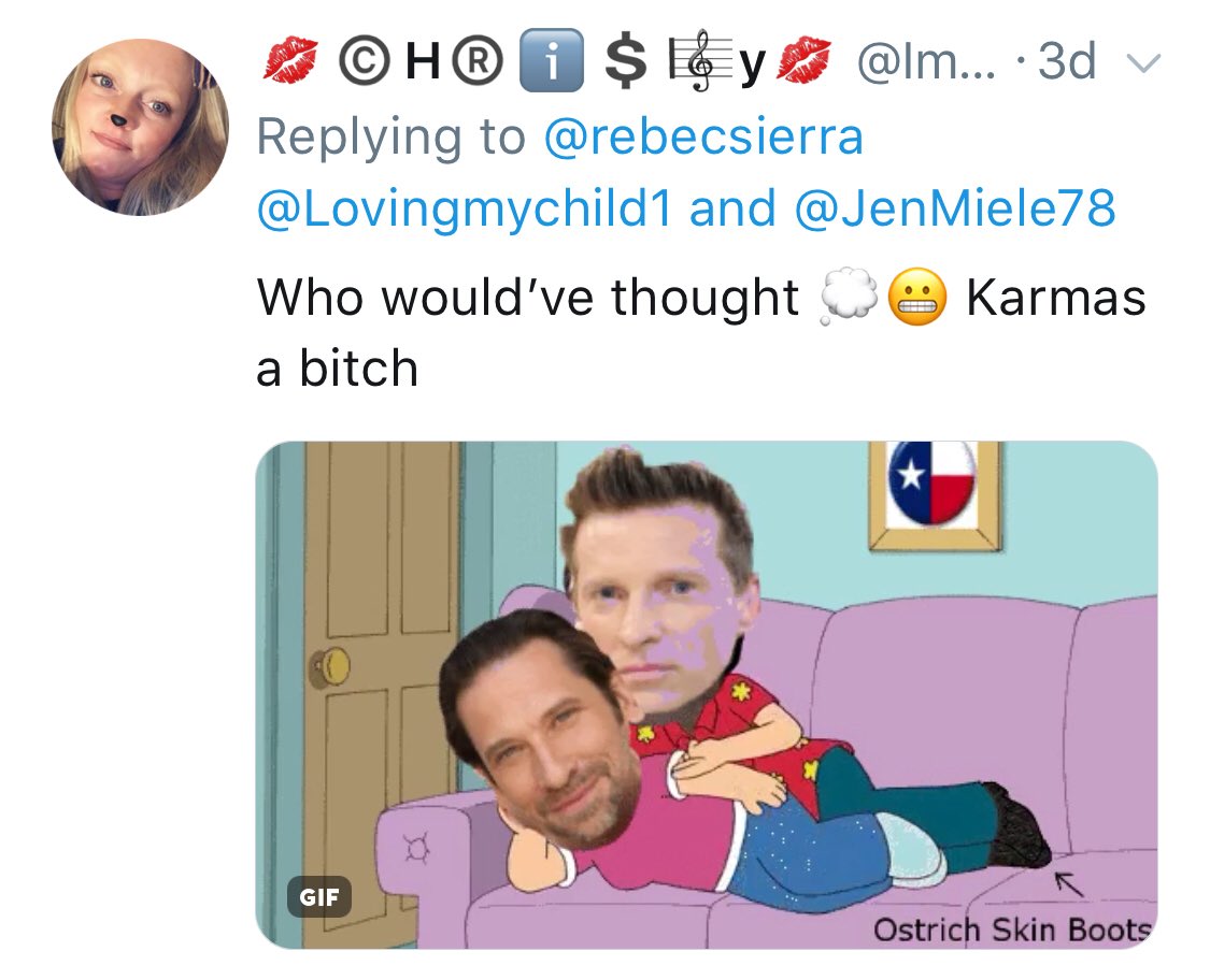 proudnanaKathy's tweet image. You coming for anyone preaching kindness is hilarious. 🤣🤣

If anyone should practice what they preach it’s you sweets. 

👇🏼🙃✌🏼 #KillyWithHypocrisy #GH