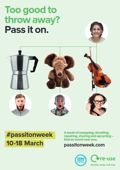 North_Ayrshire's tweet image. Now that it&apos;s #PassItOnWeek why not find out how you can reduce waste by swapping, sharing, donating, upcycling and buying second-hand goods: ow.ly/TamJ30iR7jk