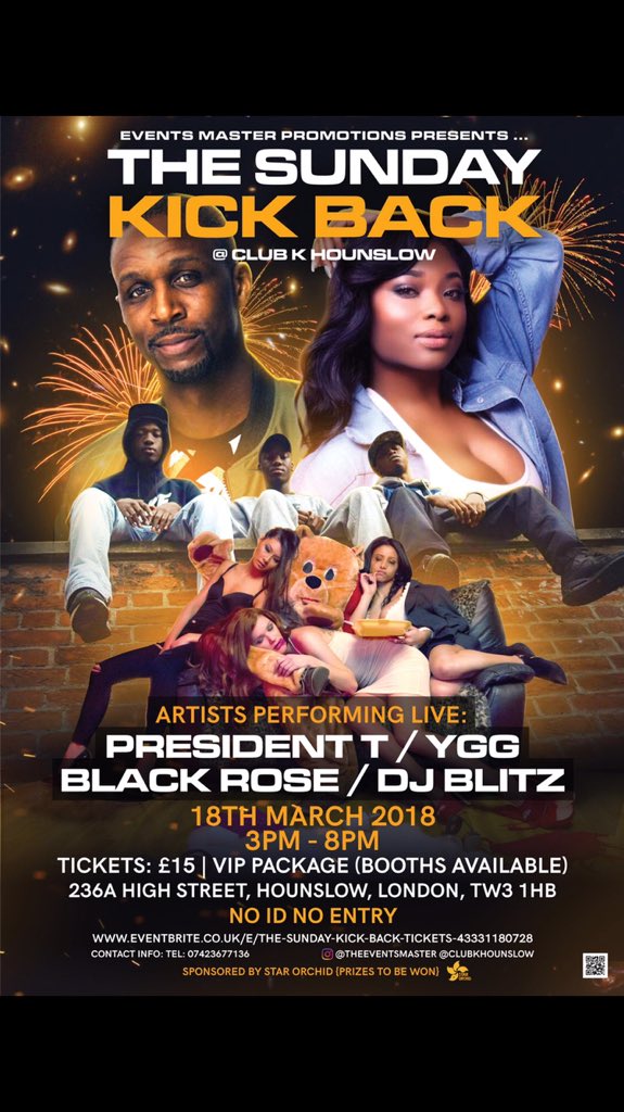 theeventsmaster's tweet photo. @QasMajid PREZ T , YGG &amp; BLACK ROSE LIVE @ClubKHounslow

- TICKETS ONLY £3 -
- TICKETS ONLY £3 - 
- TICKETS ONLY £3 -
- (3 day promotion) -

Follow this link to buy in advance - 
https://t.co/r3wQgJ9Fz1 https://t.co/KKecvVWgWv