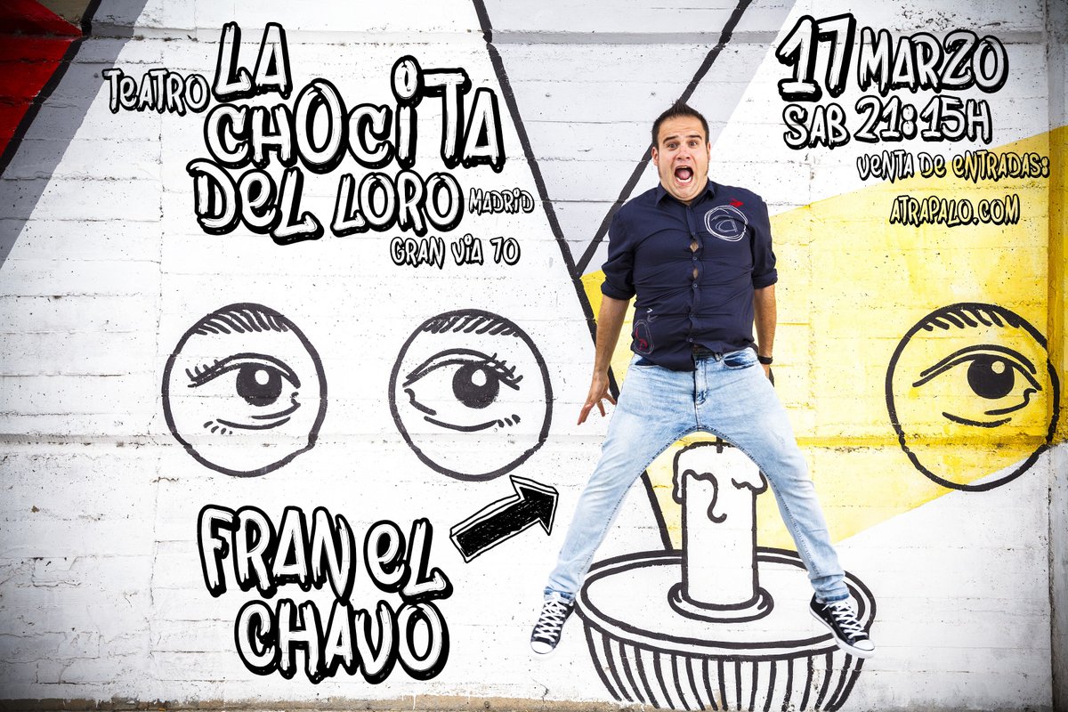 FRANELCHAVO's tweet photo. Sorteo @chocitadelloro para este sábado 17 Marzo.
Solo tienes que RT y Seguirme y lo mismo te vienes por la cara con tu pareja, tu amigo, tu padre, tu madre, tu amiga, tu geranio, tu pequeño poni, tu cernícalo, con tu fagot, con tu ciática, tu tarotista, tu vendedor de humo... https://t.co/Ak12b1n9lx