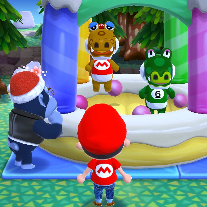 SyrSci's tweet photo. Bounce Bros. #AnimalCrossing #PocketCamp #MarioCrossover https://t.co/37UaL3X58E