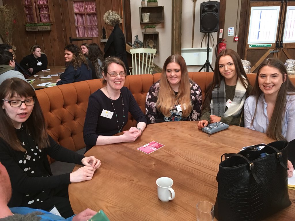 Kate from <a href="/FollyFarmWales/">Folly Farm</a> talking to young people at the #BHConversation