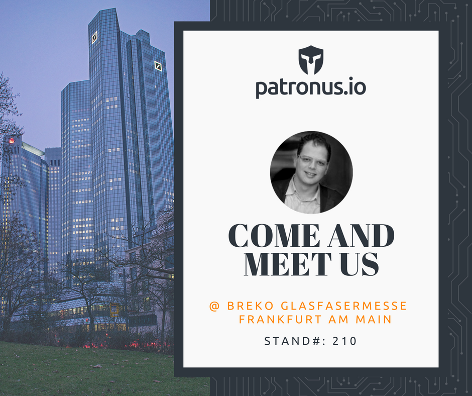 patronusIO's tweet photo. The Show must go on! Unser Head of Sales Amir Gharred ist am 13 &amp; 14 März auf der BREKO Glasfasermesse 2018. Schauen Sie gerne bei Stand 210 vorbei - Wir freuen uns auf Sie! https://t.co/S8UBeKAexC