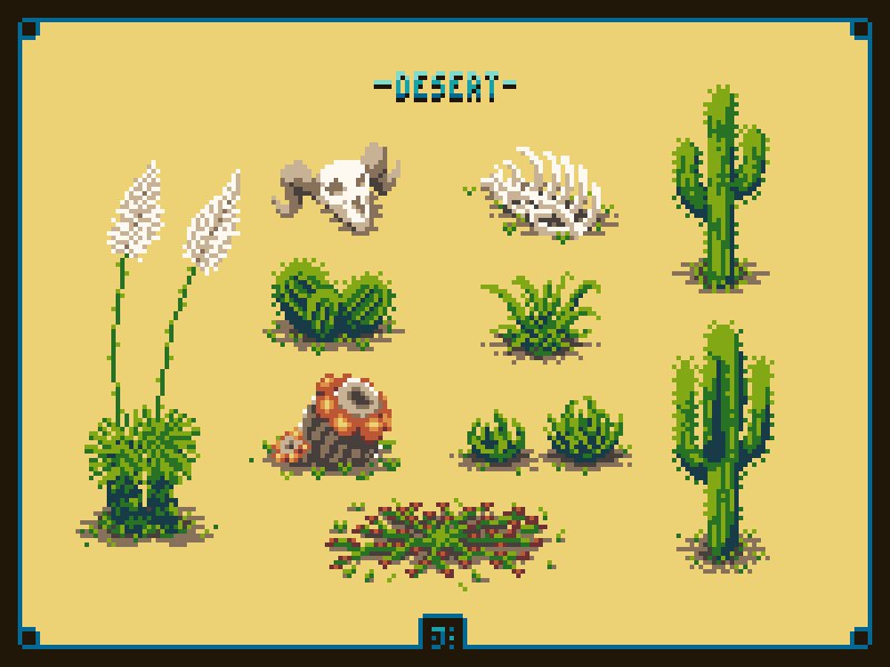 Jimzip's tweet photo. An update to the desert #sprite set using the #15PDX palette. ๐๏ธ๐ต๐
#pixelart #gamedev https://t.co/UCfA0GF99G