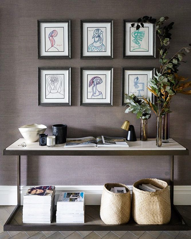 We often use textured wallcoverings to create a luxurious layered look.  Interior by @GunterandCo