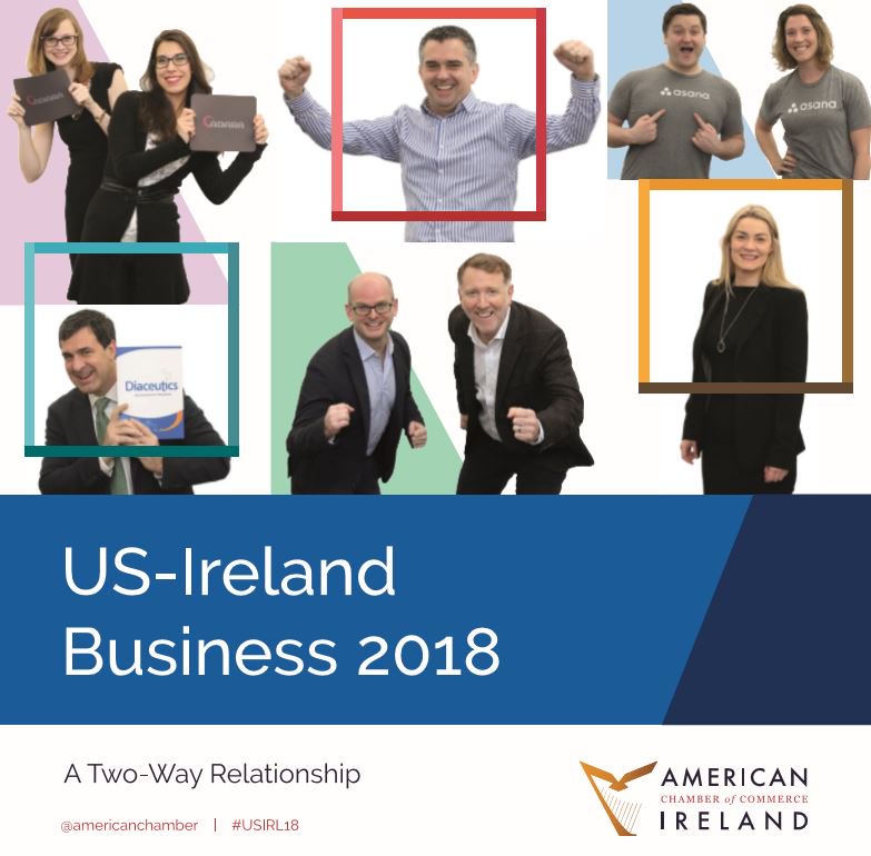 AmericanChamber's tweet photo. For the latest in insights, statistics &amp; views on the two-way business relationship, read US-Ireland Business 2018 #USIRL18

https://t.co/TZbmJo4nyd https://t.co/INS7UqBxjI