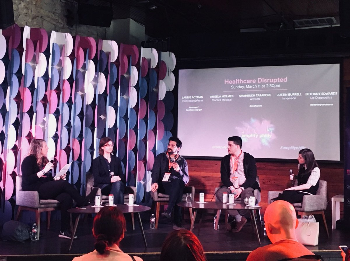 Didn't catch Arcweb's <a href="/shahrukht/">shahrukh tarapore</a> on the #SXSW <a href="/AmplifyPhilly/">Amplify Philly</a> Healthcare Disrupted panel? Have no fear - we'll be out again today. Come say hi!