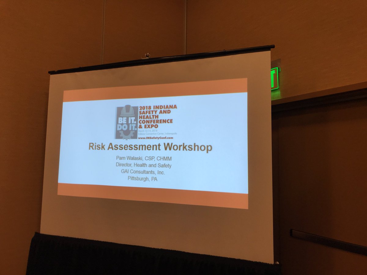 Getting ready for #Risk Assessment workshop #INSafety18 - <a href="/ChetBrandon1/">Chet Brandon</a> <a href="/learnfactory/">Regina McMichael CSP</a> <a href="/SafetyFUN/">Linda Tapp, CSP, CPTD</a> <a href="/span_safety/">Dan Snyder</a> <a href="/safetylawyer1/">Adele Abrams, JD & DJ 🗽</a>