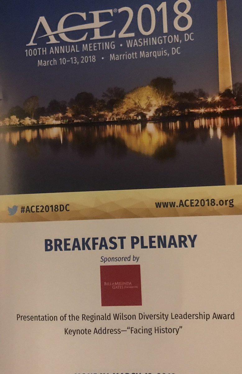 MarleneTromp's tweet photo. #RuthJSimmons says of #BrownUniversity’s study of its involvement in slavery, “Universities should be about the Truth.” #justice #ACE2018DC #wehaveamission https://t.co/QnSGgrVkCL