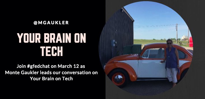chaaven's tweet photo. I’m looking forward to @mgaukler #gfedchat tonight - Your Brain on Tech #addictedtotech? See you at 8:30PM https://t.co/CJilxCsAYl