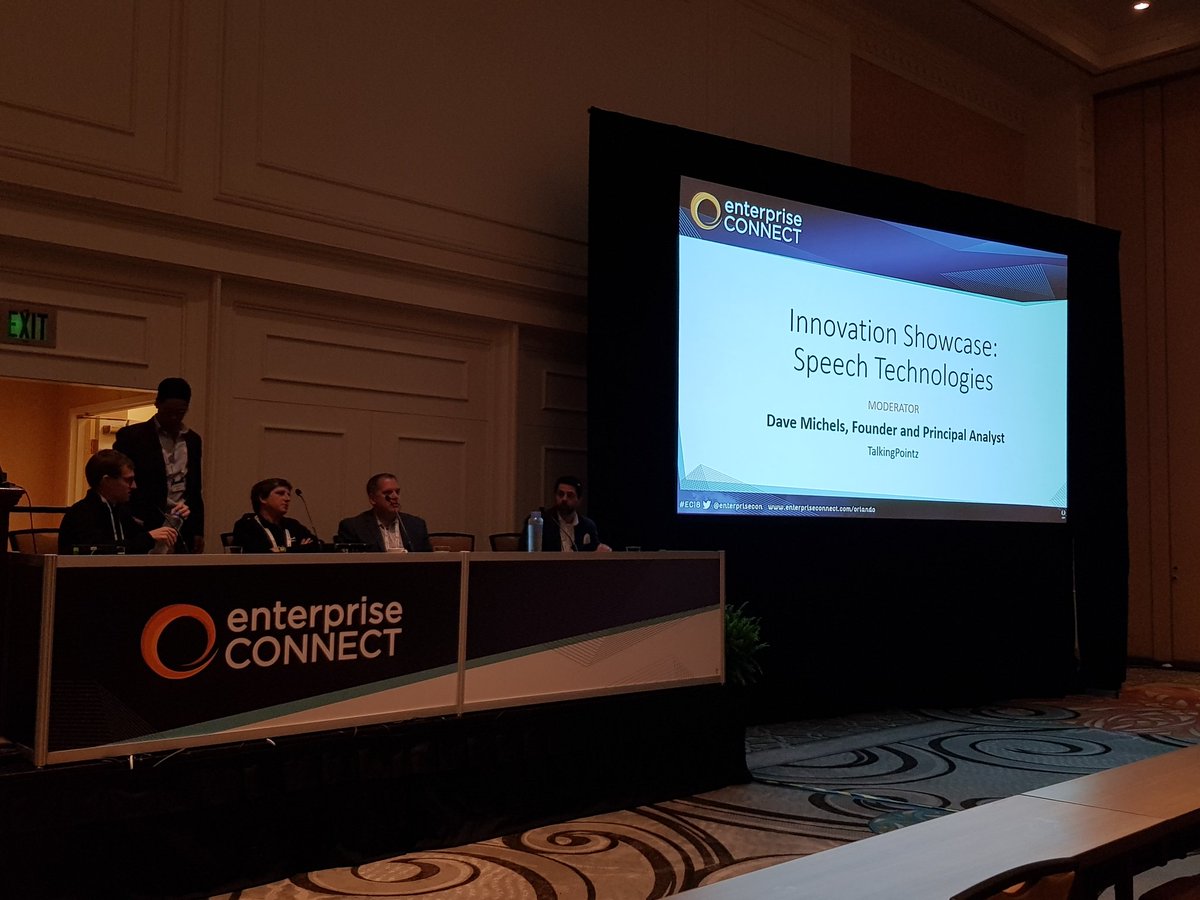 Katarinazoe's tweet photo. @Ianfirth71 getting ready to present at the Innovation Showcase! Thrilled @Speechmatics have been shortlisted! Ian and I will be here all week, come and learn more #EC18 #speechtech https://t.co/P86UXeQFwo