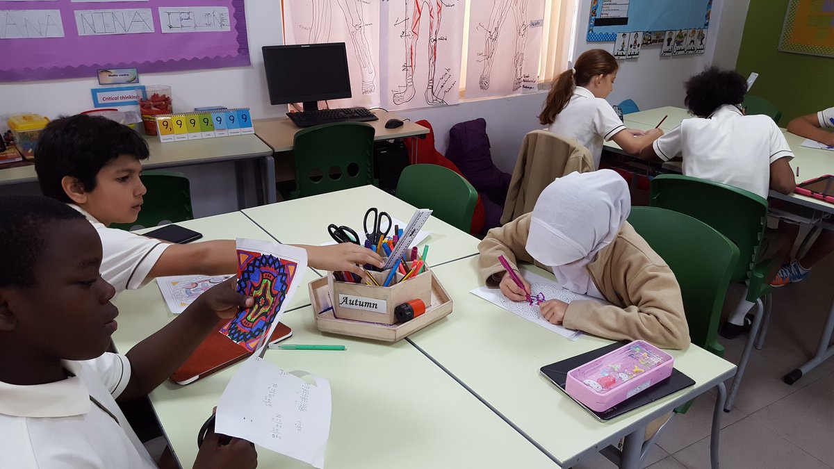 tabassum200075's tweet photo. Mindfulness Mandala Monday- This is how we began our day, with relaxing music and Mandala colouring. 
#BehappyBegcs 
#GCSMindfulness
@ GCS primary grade 4 https://t.co/uPx3Eg4voI