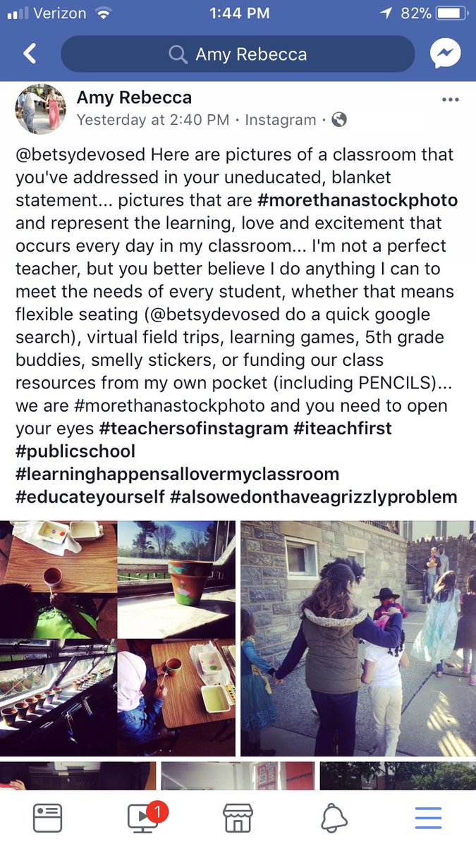 shofdog's tweet image. My amazing teacher &amp;amp; sister eloquent statement on @BetsyDeVosED 
#DevosResign