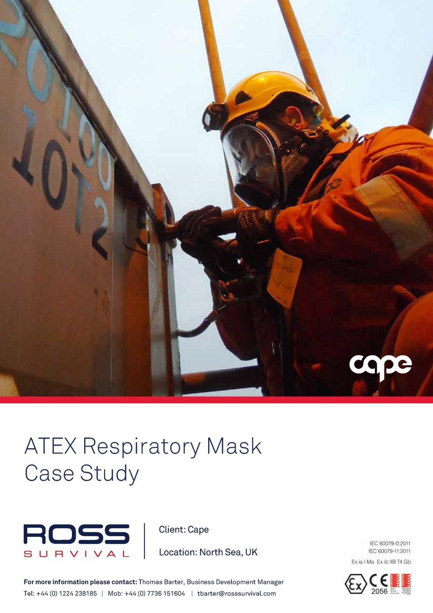 RossSurvival's tweet photo. Our innovate positive pressure ATEX Respiratory Mask is being really well received offshore - no dragging hoses down the back or bulky waist belts as our lightweight all-in-one system sits comfortably behind the neck. Get in touch for the full case study- tbarter@rosssurvival.com https://t.co/QrxqdMqahl