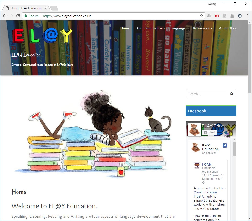 We've been working with Pam Yale <a href="/ELAY_Education/">E.L.@.Y. Education</a> this year on their new website. It was launched on Friday. Good luck with the new venture Pam!
elayeducation.co.uk