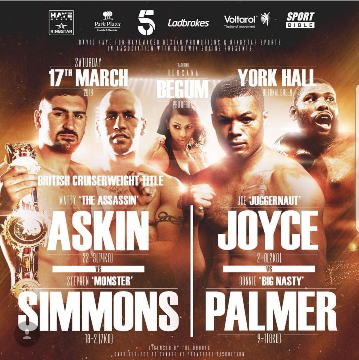 Looking ahead to a busy week of boxing, with <a href="/HayemakerBoxing/">Hayemaker Boxing</a> @mrdavidhaye &amp; <a href="/Goodwin_Boxing/">Goodwin Boxing</a>  back with us on the 17.03! 🥊