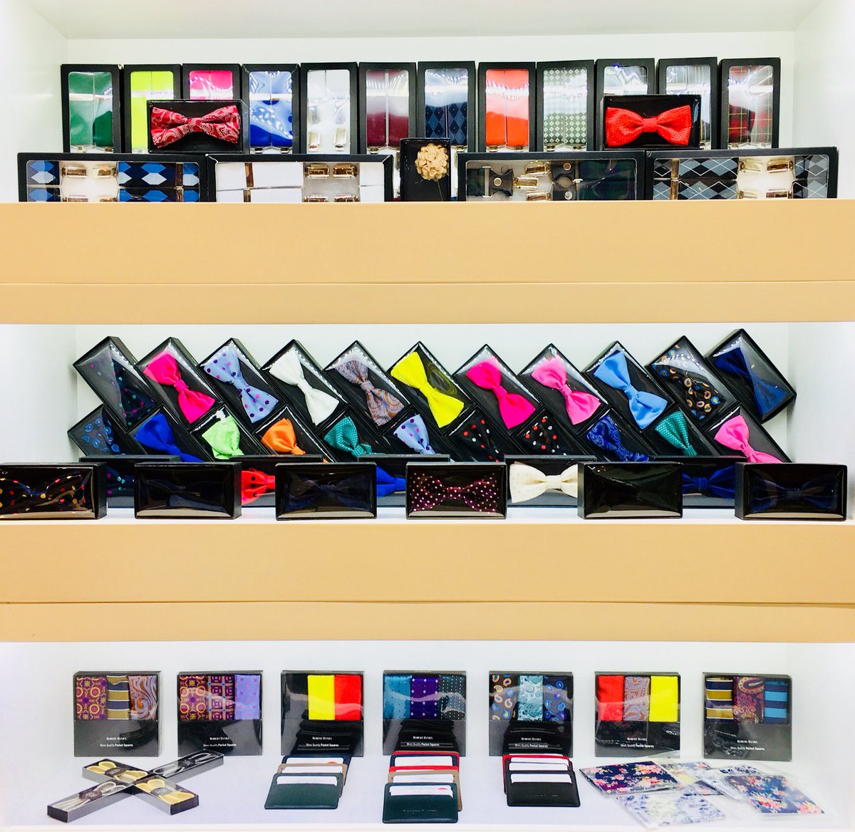 Add #colour to your #wardrobe with our #trendy #bowties #braces #lapelpins #pocketsquares #wallets #armbands visit our #stylespecialists <a href="/TheMallOfAfrica/">Mall Of Africa</a> &amp; <a href="/VandAWaterfront/">vandawaterfront</a>