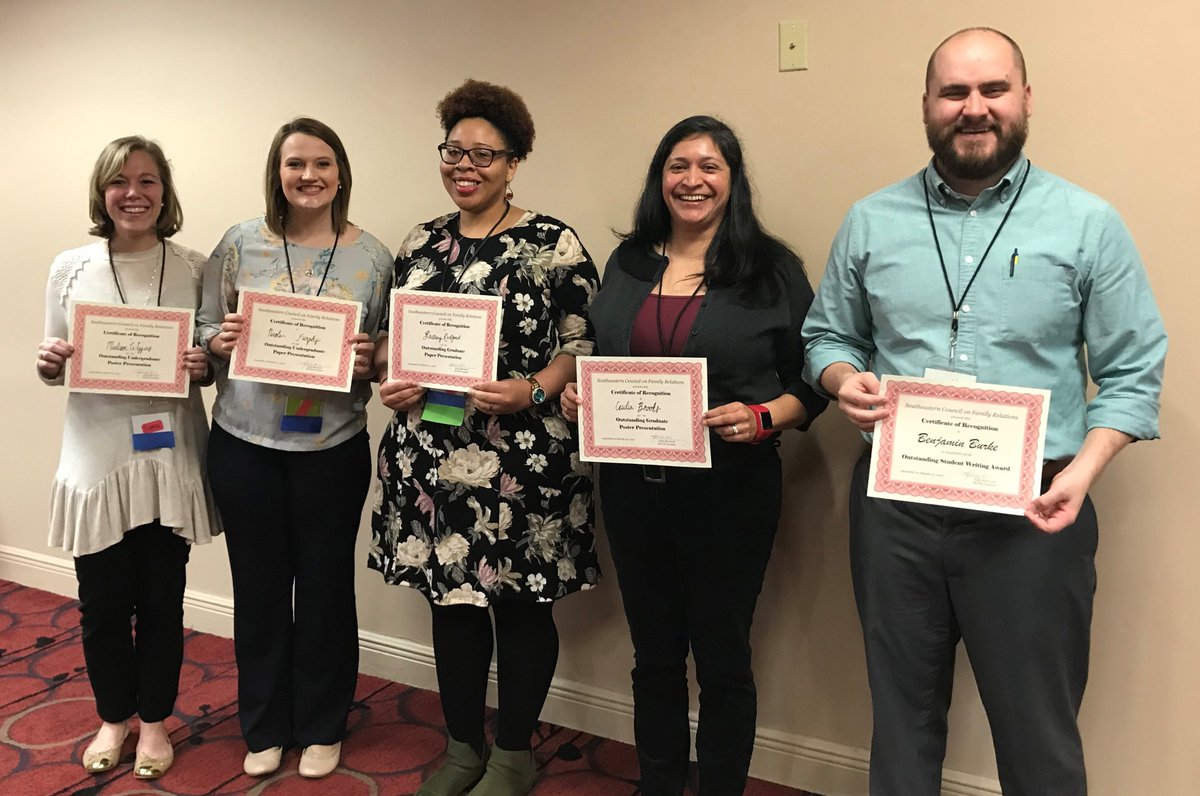 ncfr's tweet photo. Congrats to the award winners at the 2018 SECFR Conference #secfr https://t.co/o69nfkD8rr