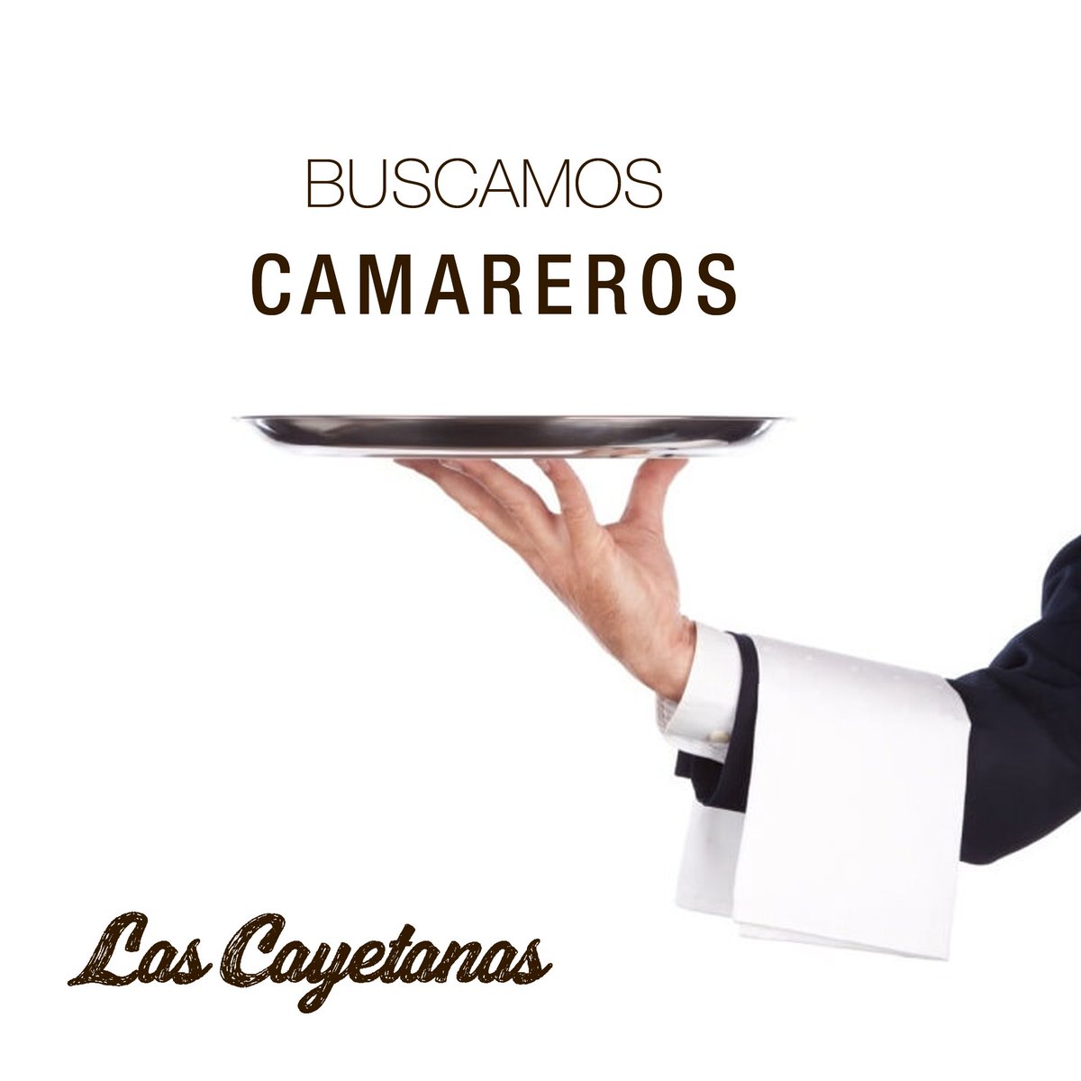 Las_Cayetanas's tweet photo. Las Cayetanas buscamos camarero/a. Mandanos tu CV a info@lascayetanas.com.ar https://t.co/jB2byLdtQN
