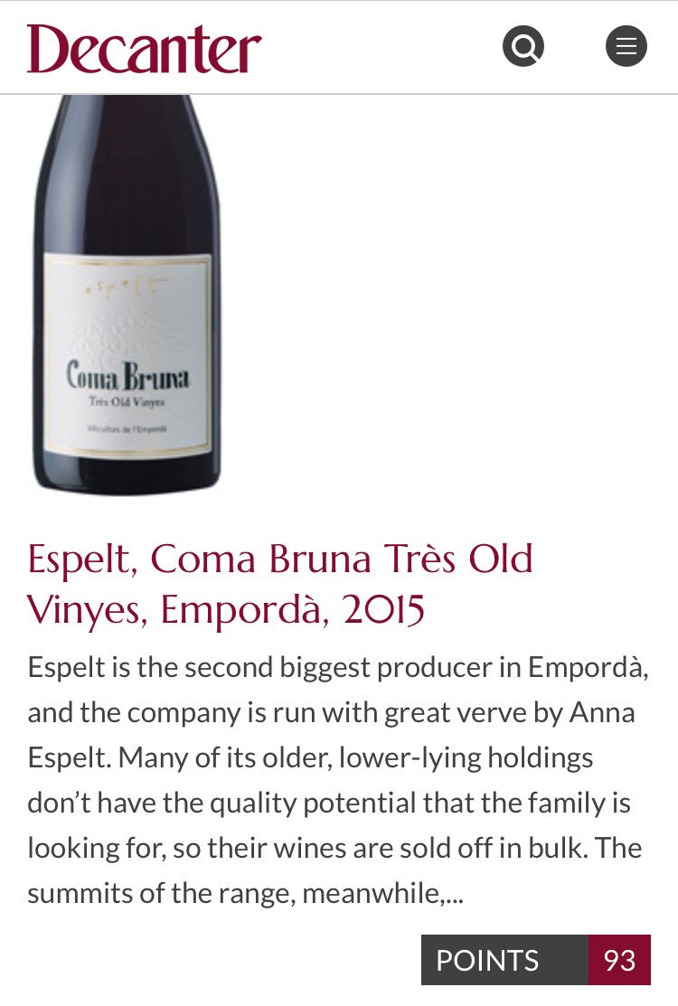 CellerEspelt's tweet photo. .@Decanter 🍷👉🏽🌿 @DOEmporda: Making #wine in the hills of #Catalonia | @andrewcjefford fells the blast in #Empordà https://t.co/z31YOK3gh1 #ComaBruna #vicatalà @annaespelt https://t.co/XBccJNOoGA