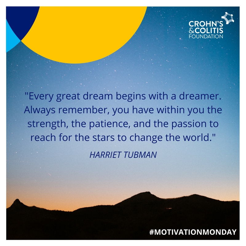 CrohnsColitisOH's tweet photo. Always dream big. #MotivationMonday #IBD #Crohns #UlcerativeColitis https://t.co/OHoYIy5abG