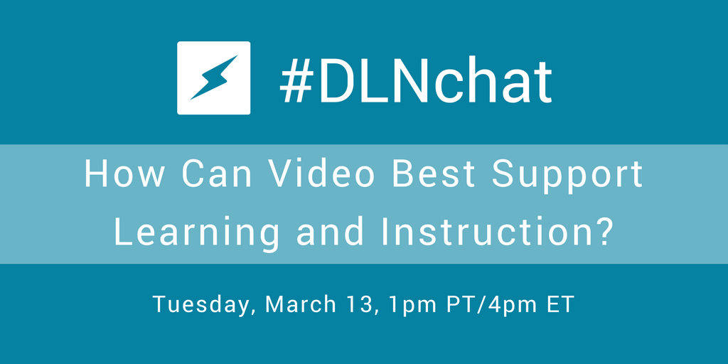 wcet_info's tweet photo. Join us for this week's #DLNchat: How Can Video Best Support Learning and Instruction? #highered #edtech #AV #favdev https://t.co/fw9z67MUIv